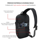 Hi-Tech Urban Crossbody Sling Bag - 5L (11 Inch) - Black