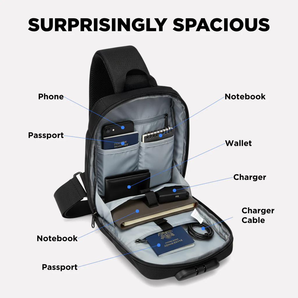 Hi-Tech Anti Theft Crossbody Bag