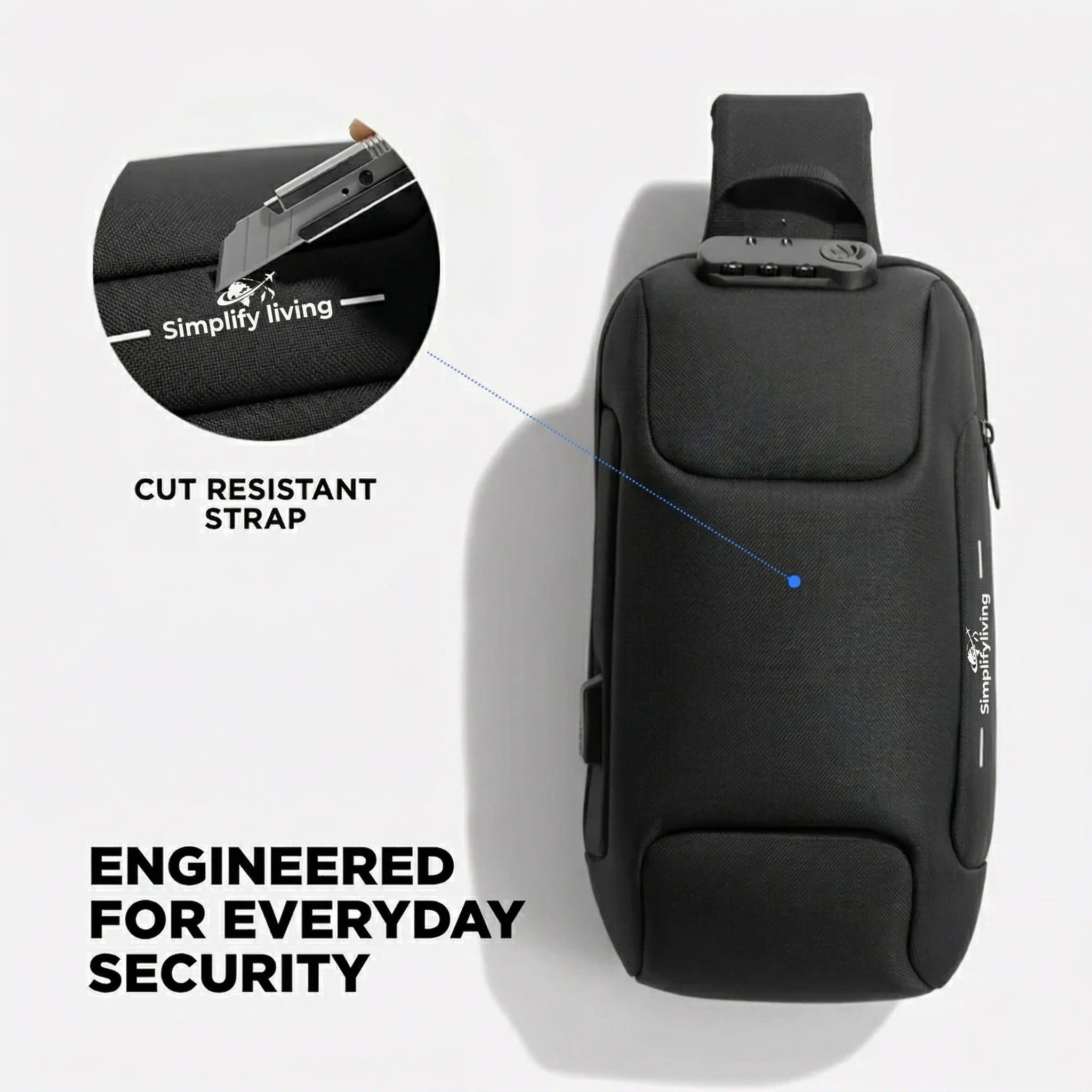 Hi-Tech Anti-Theft Crossbody Charging Bag